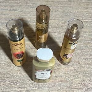 Bath and Body Works Discontinued 3-Dahlia Fragrance Mists & 1-Shower Gel Set
